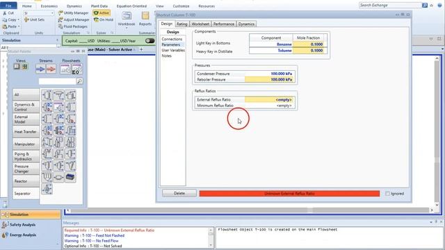 Number Of Plates In Distillation Column Using Aspen HYSYS