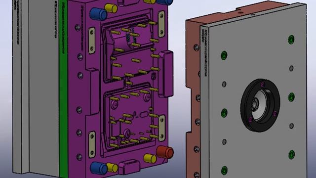 Анимация работы пресс-формы "Корпус и крышка" смотреть онлайн