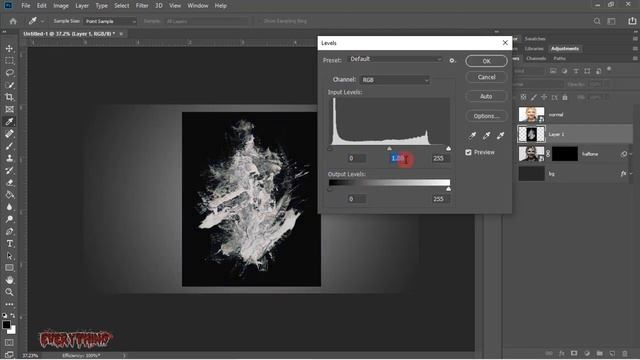 Halftone Splash Effect Photoshop Tutorial preview смотреть онлайн