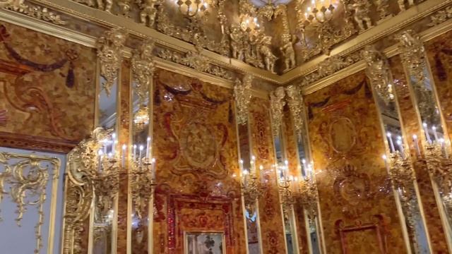 Янтарная комната в Екатерининском дворце. Уникальное произведение искусства из балтийского янтаря. смотреть онлайн