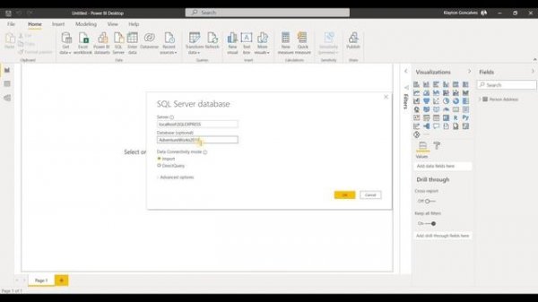 How to connect to SQL database in Power BI Desktop