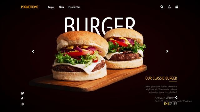Burger Landing Page UI Design | HTML, CSS and bootstrap part [1/3] смотреть онлайн