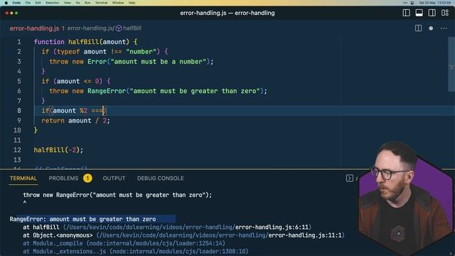 Handling Errors in JavaScript смотреть онлайн