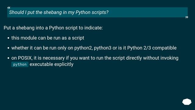 Should I put #! (shebang) in Python scripts, and what form should it take? смотреть онлайн