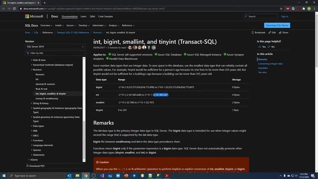 T-SQL Data Types смотреть онлайн