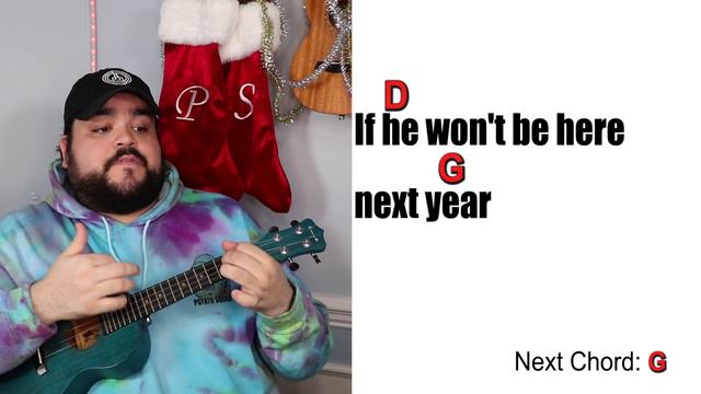 SANTA TELL ME - ARIANA GRANDE | Ukulele Cover & Play Along with Chords смотреть онлайн