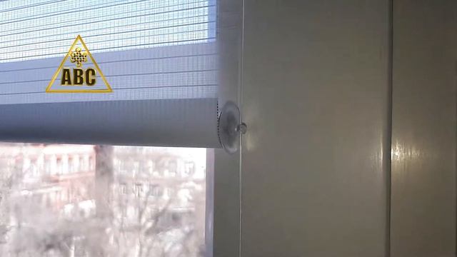 Рулонные шторы зебра мини с леской ткань Стандарт белая на французские окна | Портфолио АВС смотреть онлайн