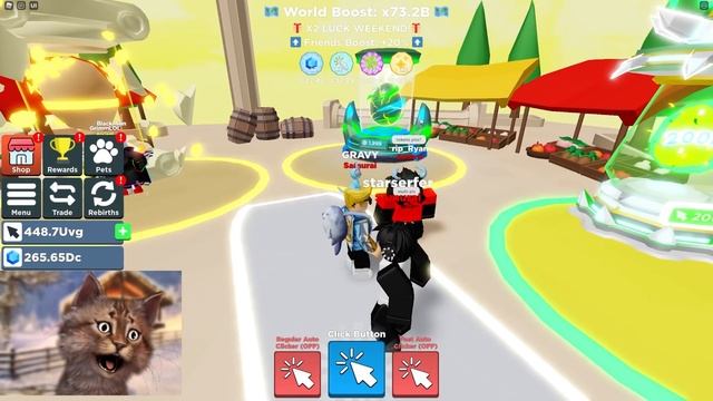 Giving $100,000 FREE ROBUX to Roblox Players in Clicker Simulator смотреть онлайн