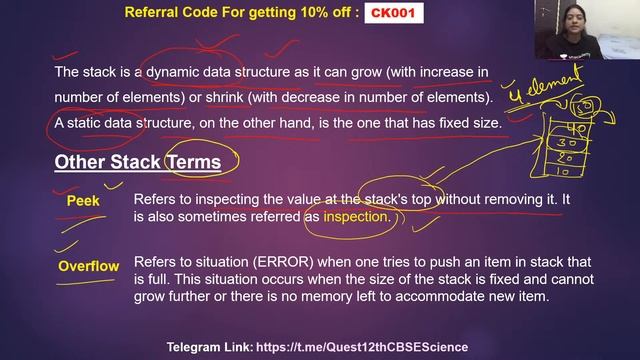 Data Structure - Implementing Stack in Python | Part 1 | CBSE Science | Chaitanya Khandal смотреть онлайн
