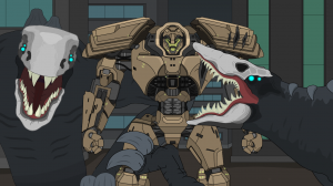 Битва Егеря Стальной Феникс против Скулкраулера