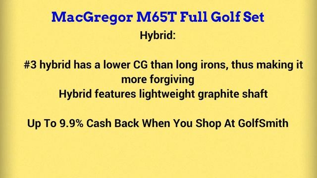 Shop For MacGregor M65T Full Set Golf Clubs & Get Up To 9,9% Cash Back At Golfsmith Com смотреть онлайн