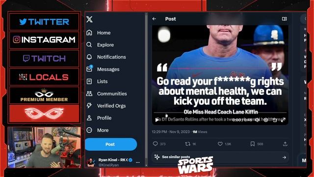 Ole Miss Player LEAKS Audio Of Lane Kiffin Calling Him A P*ssy After SUING School Over Mental Healt смотреть онлайн
