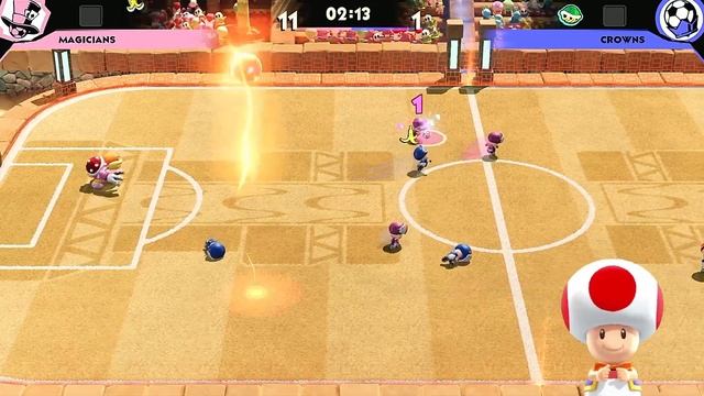 Mario Strikers Battle League 4 Pink Toads Gameplay at Desert Ruin смотреть онлайн