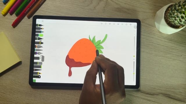 How to draw a Strawberry on Android Tab using Drawing Desk ? смотреть онлайн