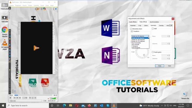 How to Rotate Video and Save It in VLC Media Player смотреть онлайн
