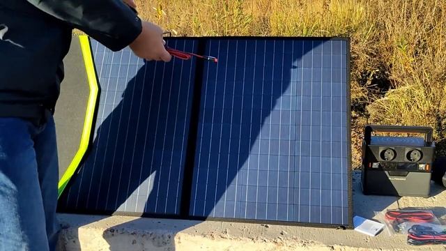 Складная Солнечная панель Allpowers 100Вт/18В обзор смотреть онлайн