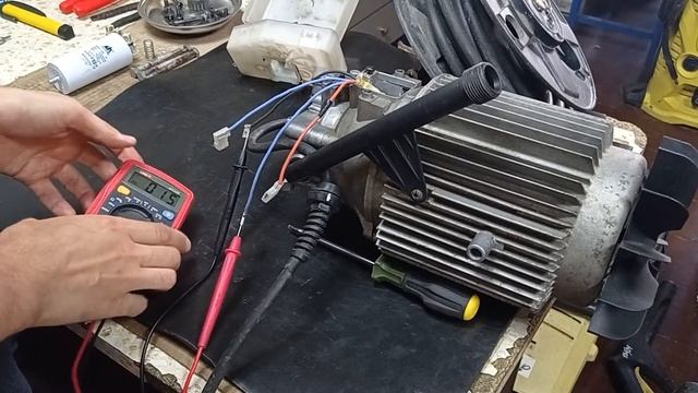 136/21 Karcher K7.85 прозваниваем обмотки электродвигателя