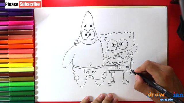 How to Draw Spongebob and Patrick Together смотреть онлайн