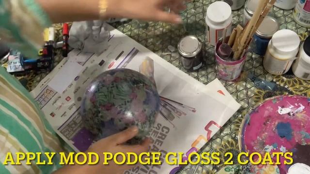 Decoupaged Glass Bowl
