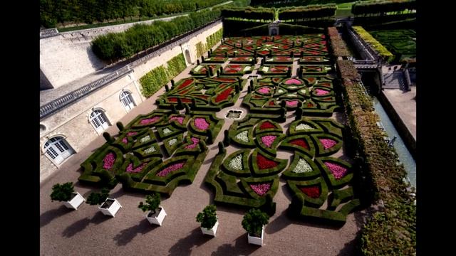 Very nice garden. Villandry. France. Chateau de Villandry. смотреть онлайн