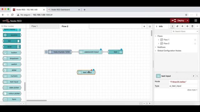 (19) CURSO Node-RED DASHBOARD propiedades de nodo Text Input (Básico I) смотреть онлайн
