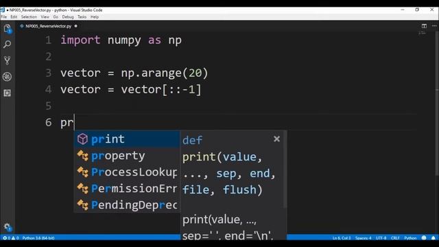 numpy reverse vector смотреть онлайн