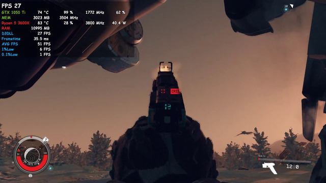 STARFIELD GTX 1050 TI LOW SETTINGS FPS TEST 1080p Fsr 2