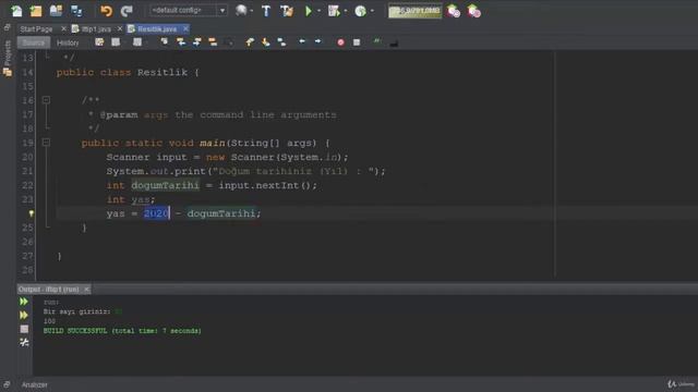 19) Reşitlik Kontrolü Yapan Program - Efsane Java Dersleri (Karar İfadeleri) смотреть онлайн