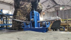 Прокатываем круглую трубу на цепном трубогибе