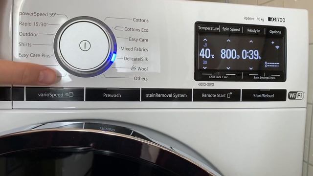 Siemens WM16XGH1GB iQ700 iSensoric 10kg - Programmes overview смотреть онлайн