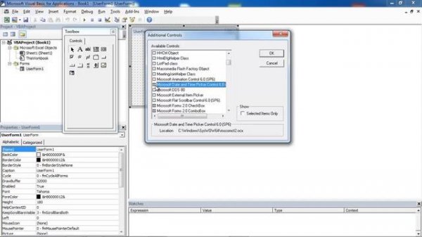 Excel Pop-up Calendar #5 Add DateTime Picker and MonthView Controls to the Toolbox (VBA)