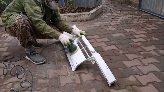 Авто Рено Мастер подготовка и покраска капота и решетки автомобиля. смотреть онлайн