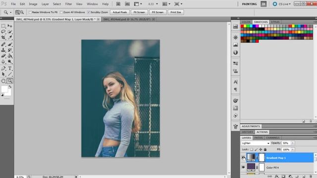 How To Create a Green/Blue Polaroid Inspired Colour Grade [Photoshop Tutorial] смотреть онлайн