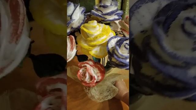 Розы из ватных дисков. смотреть онлайн
