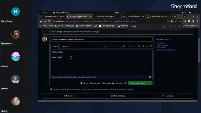 Mastering Kubernetes: Live Stream Tutorial on Making Your First Pull Reques смотреть онлайн