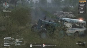 играю в spintires MudRunner вытаскиваю автобу с людми на мтз 80