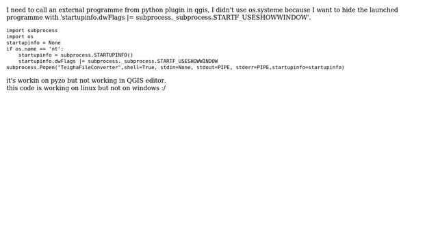 GIS: Call external programmes from python plugin in QGIS on windows смотреть онлайн