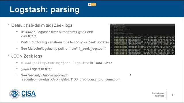 MolochON 2019 Leveraging Zeek Logs In Moloch With Filebeat And Logstash   - Seth Grover