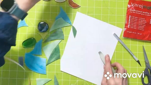 Обмотка деталей медной фольгой - Часть 3 (Процесс создания витража в технике Тиффани) смотреть онлайн