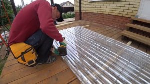 Монтаж кровли, поликарбонат.Подробный этап монтажа, беседки и кровля  с поликарбоната.