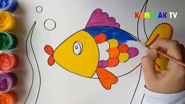 Baliqchani rasmini chizish | Draw a fish | Рисование рыбы | Zeichne einen fisch смотреть онлайн