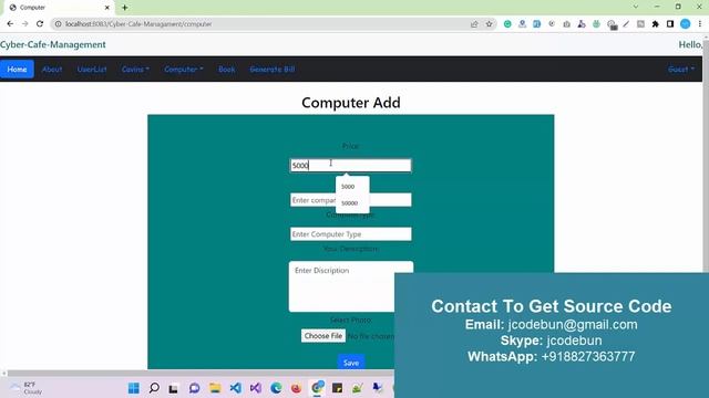 Cyber Cafe Management Project in java using JSP and servlet with source code смотреть онлайн