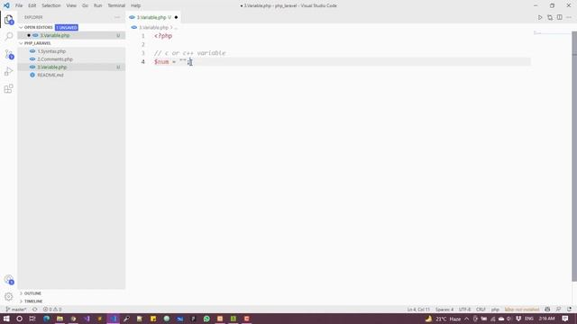 PHP, MySQL, Laravel combo Series | Part 4 | Variable смотреть онлайн