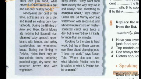 Enterprise 2 | SB | Unit 6 | чтение и разбор текста What Do the Stars Eat -1