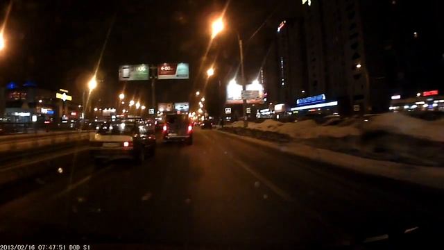 видео с регистратора DOD S1, 1280x720, искусственное освещение смотреть онлайн