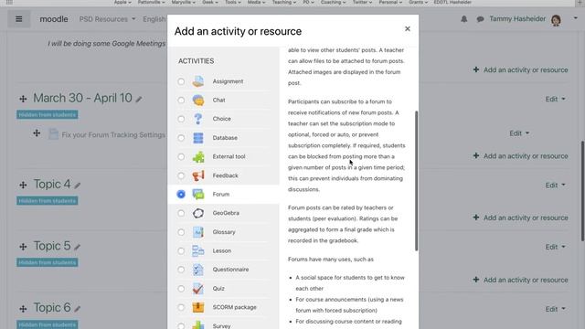 Moodle - Forums & Announcements смотреть онлайн