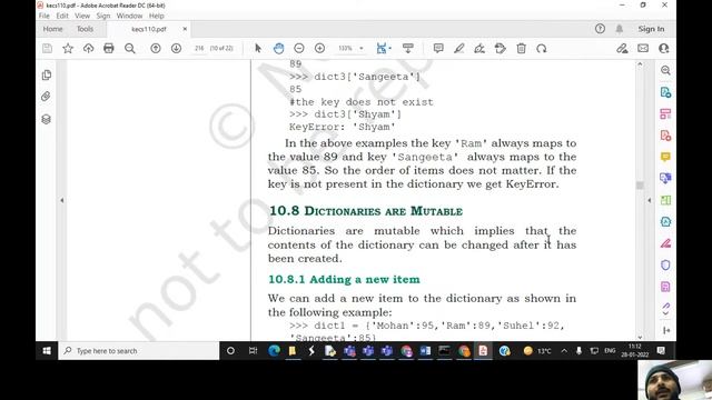 28 Jan 2022 XI CS Dictionary Part-1 смотреть онлайн