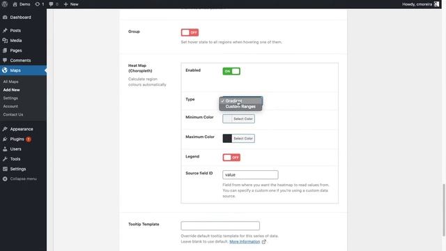 Choropleth Maps (heat maps) on WordPress - Interactive Geo Maps Plugin смотреть онлайн