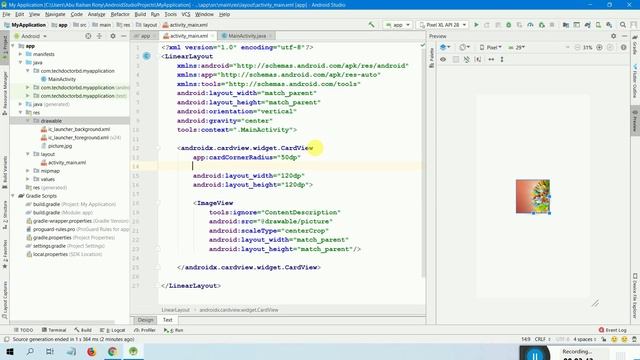 Image View With Corner Radius in Android Studio - Rounded image in Android Studio смотреть онлайн