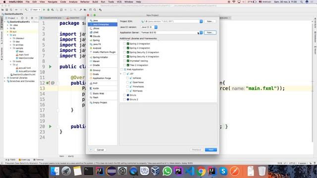 Configuration d'un serveur web pour une application Java JEE dans IntelliJ смотреть онлайн